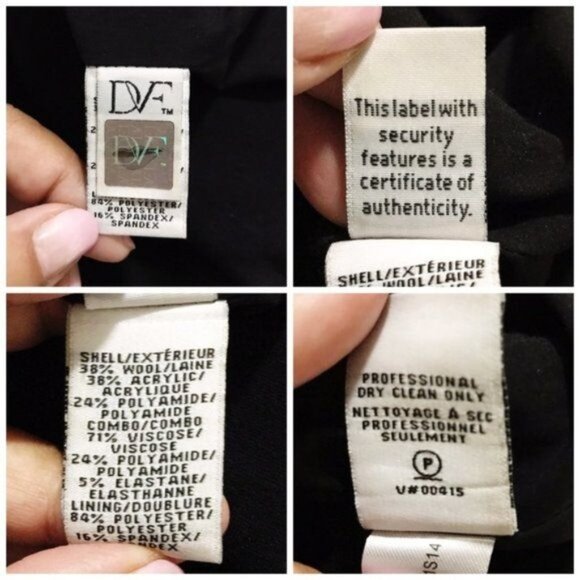 DVF Stagewave Sleeveless Knit Sheath Dress, size 6, black with white - Picture 7 of 8